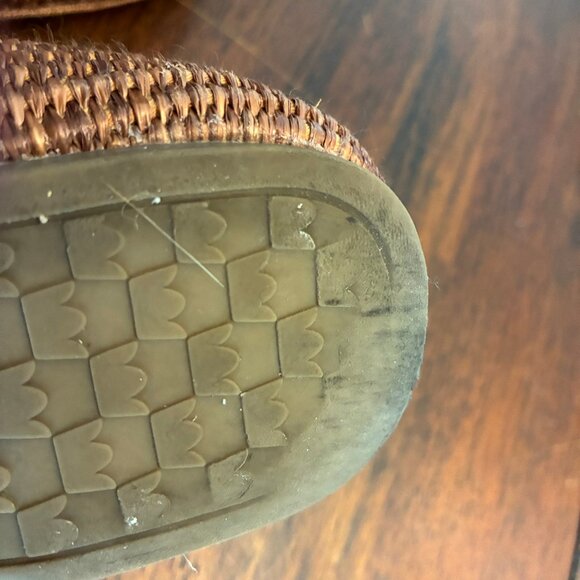 Birdies The Starling Raffia Light Brown Woven Flats Size 8 - Picture 11 of 15